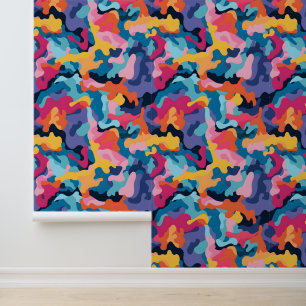Rainbow Camouflage Tapete