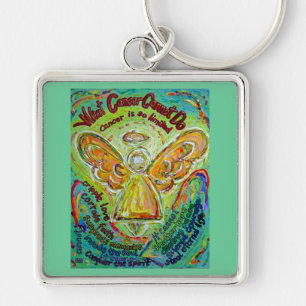 Rainbow Cancer Angel Painting Schlüsselanhänger Pe