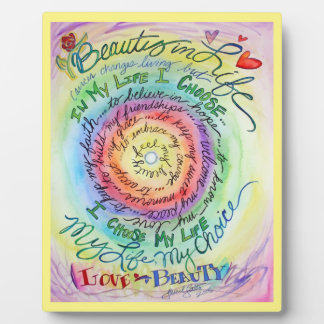 Rainbow Cancer Gedicht Affirmation Art Plaque Fotoplatte