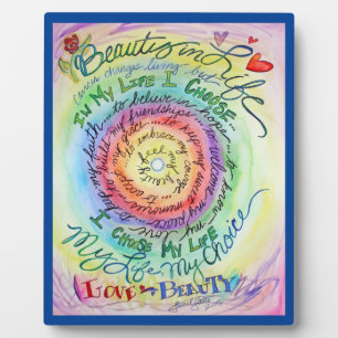 Rainbow Cancer Gedicht Affirmation Art Print Plaqu Fotoplatte