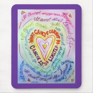 Rainbow Cancer Heart Mousepad