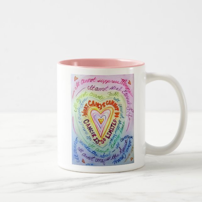 Rainbow Cancer Heart Tasse (Rechts)