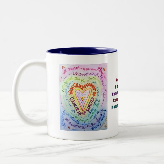 Rainbow Cancer Heart Tasse (Links)