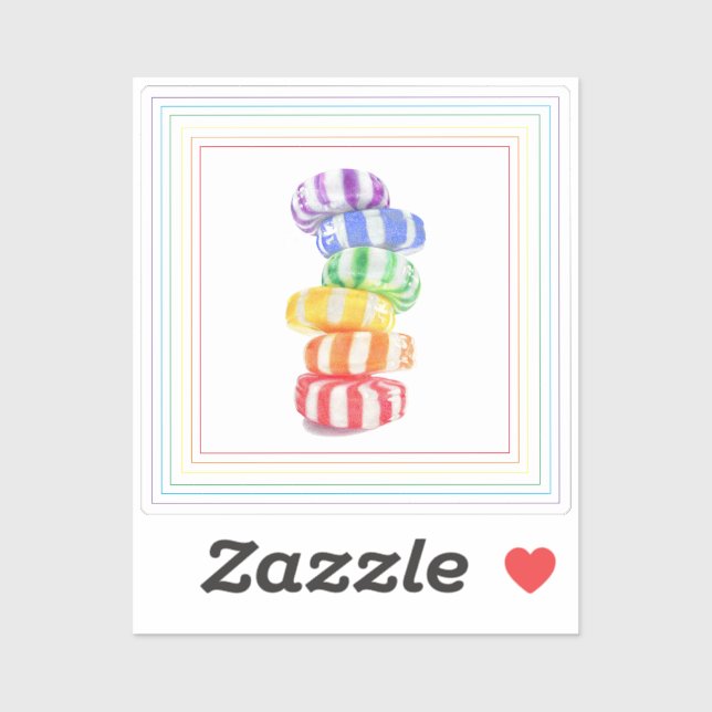 RAINBOW CANDY 2" Vinyl Sticker (Blatt)
