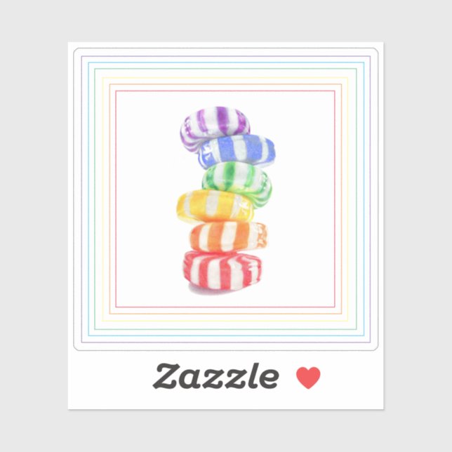 RAINBOW CANDY 3" Vinyl Sticker (Blatt)
