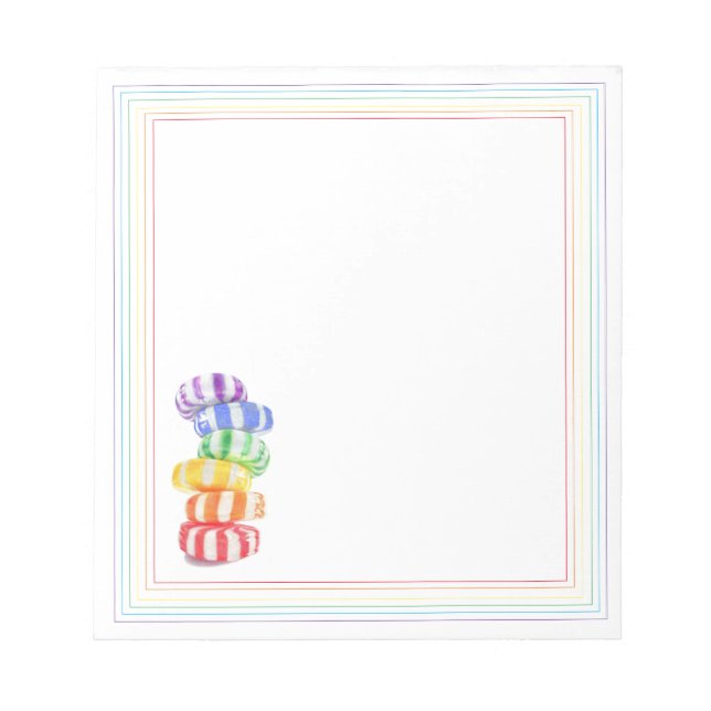 RAINBOW CANDY 5.5x6 Notepad Notizblock (Vorderseite)