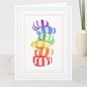 RAINBOW CANDY Big Birthday Card Karte
