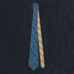 Rainbow Candy Canes Dark Blue Christmas Krawatte<br><div class="desc">Dieser Weihnachtslied ist lustig und farbenfroh. In der Krawatte finden Sie Abbildungen von Set aus Regenbogen-Süßspeisen mit dunkelblauem Hintergrund. Auf der Rückseite sind die Streifen mit Regenbogenbonbons aus Zuckerrohr eingefärbt.</div>