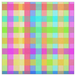 Rainbow Candy Colorful Gingham Stoff