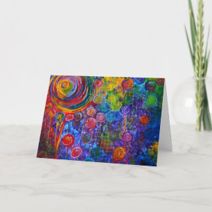 Rainbow Candy Colorful Wirbel Karte