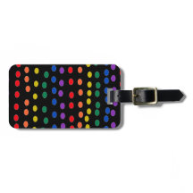 Rainbow Candy Dots auf Schwarz