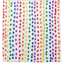 Rainbow Candy Dots auf Weiß