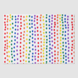 Rainbow Candy Dots auf Weiß Seidenpapier