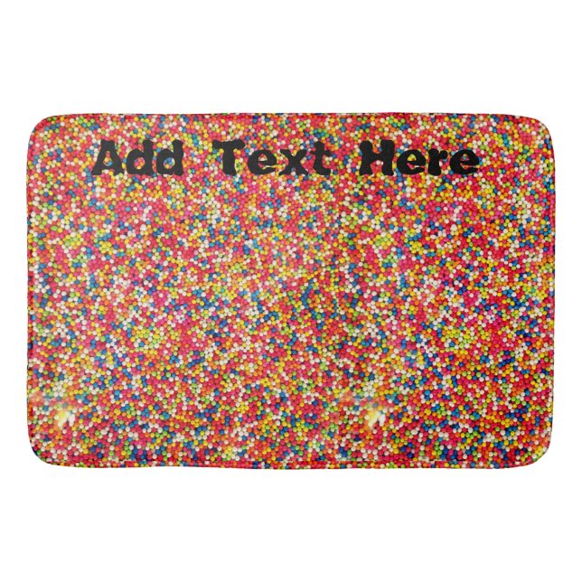 Rainbow Candy Sprinkles Badematte (Vorderseite)
