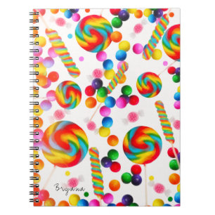 Rainbow Candy Sweet Custom Candyland Journal Notizblock