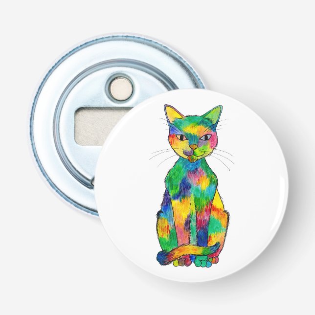 Rainbow Cat Flasche Opener Flaschenöffner (Vorderseite)