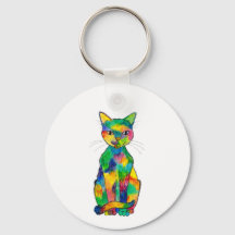 Rainbow Cat Schlüsselanhänger