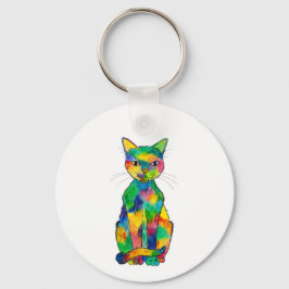 Rainbow Cat Schlüsselanhänger