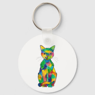 Rainbow Cat Schlüsselanhänger