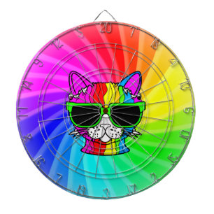 Rainbow Cat Twirl Dartscheibe