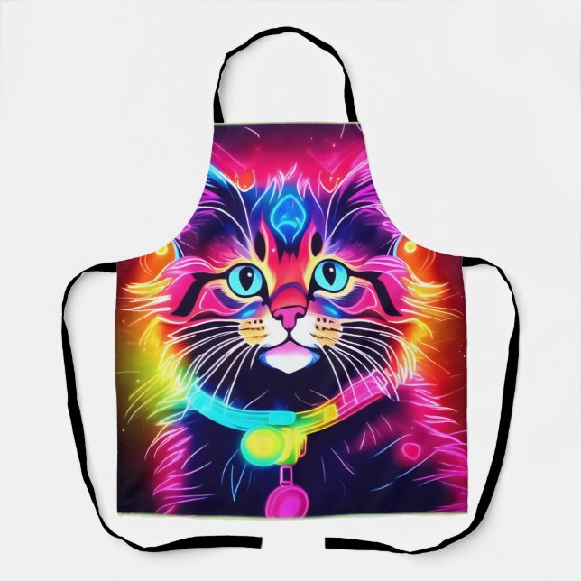 Rainbow Cat Vibes Schürze (Vorderseite)