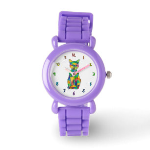 Rainbow Cat Watch (Kind) Armbanduhr