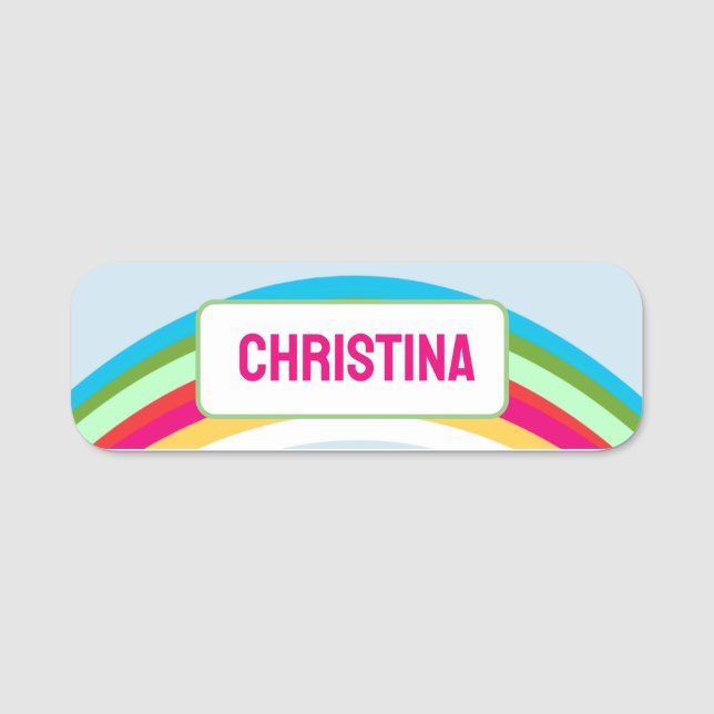 Rainbow Celebration Name Tag Namensschild (Vorderseite)