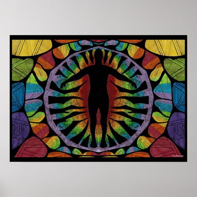 Rainbow Chakras Poster (Vorne)