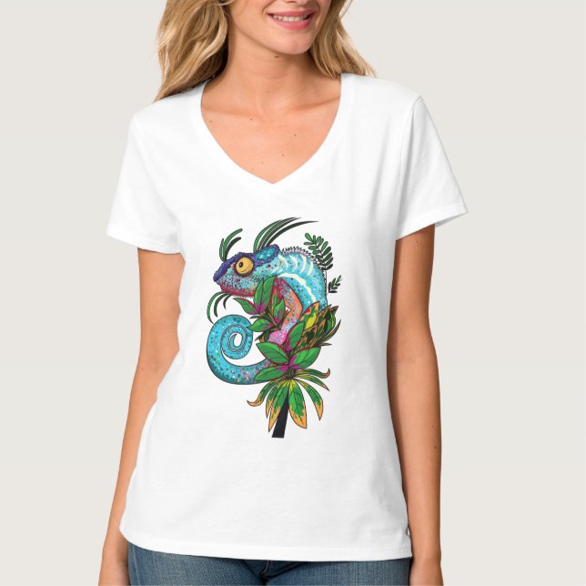 Rainbow Chameleon T-Shirt (Vorderseite)