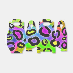 Rainbow Cheetah Leopard Print Gastgeschenk Boxes Geschenkschachtel