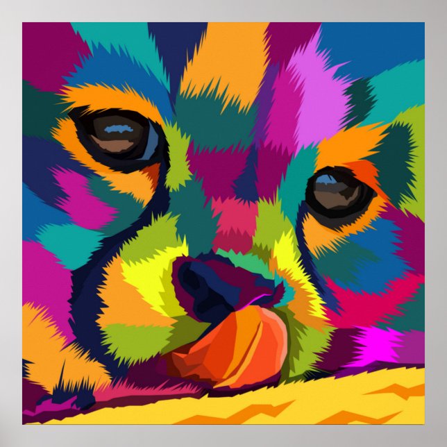 Rainbow Cheetah Poster (Vorne)