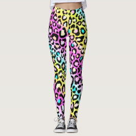 Rainbow Cheetah Print Leggings