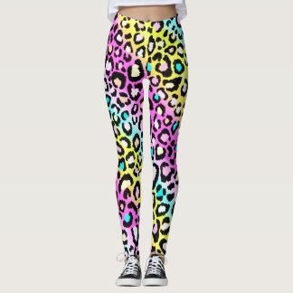 Rainbow Cheetah Print Leggings