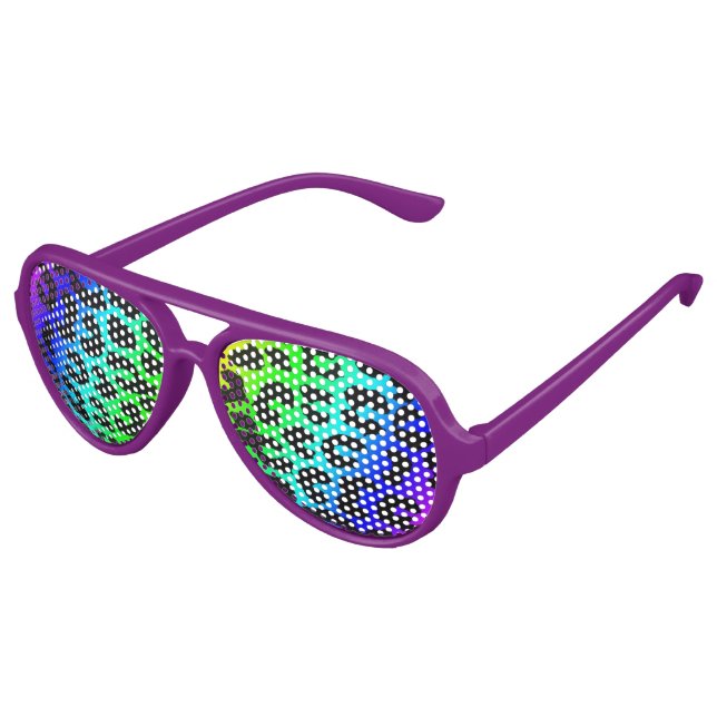 Rainbow Cheetah Sonnenbrille (Schrägansicht)