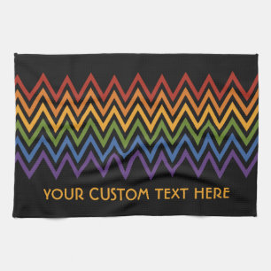 Rainbow Chevron Motif serviette personnalisée