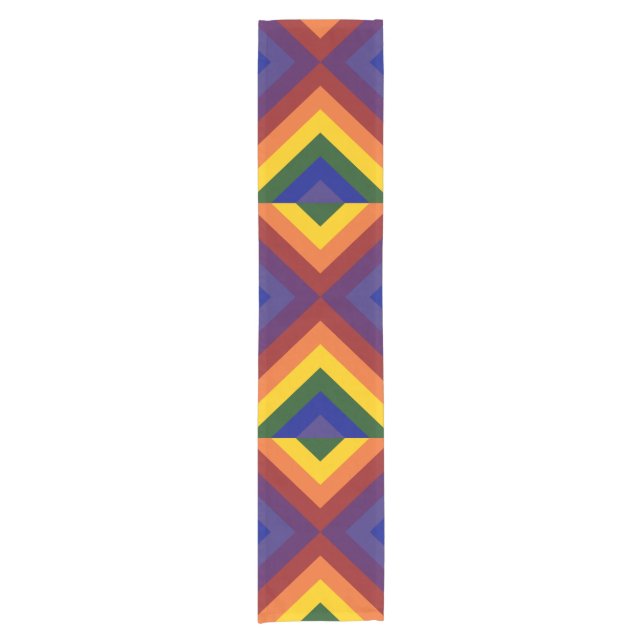 Rainbow Chevrons Tischläufer (Vorderseite)