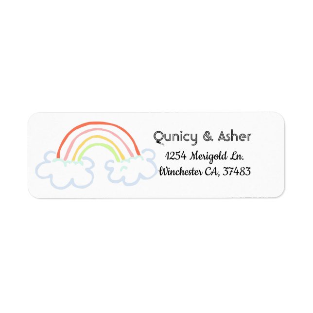 Rainbow Children's, Fun Rainbow Address Label (Vorne)