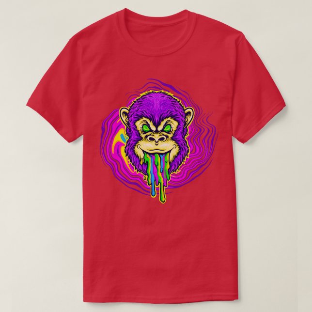 Rainbow Chimp Drool T-Shirt (Design vorne)