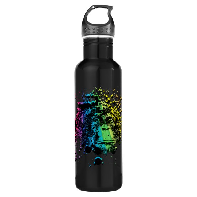 Rainbow Chimpanze Trinkflasche (Vorderseite)