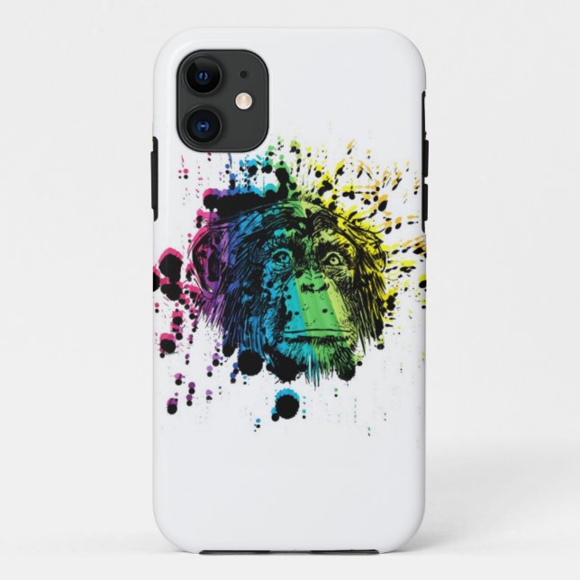 Rainbow Chimpanzee Case-Mate iPhone Case (Rückseite)