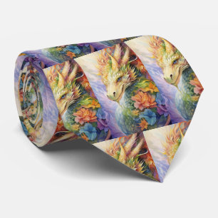 Rainbow Chinese Dragon Pattern Krawatte
