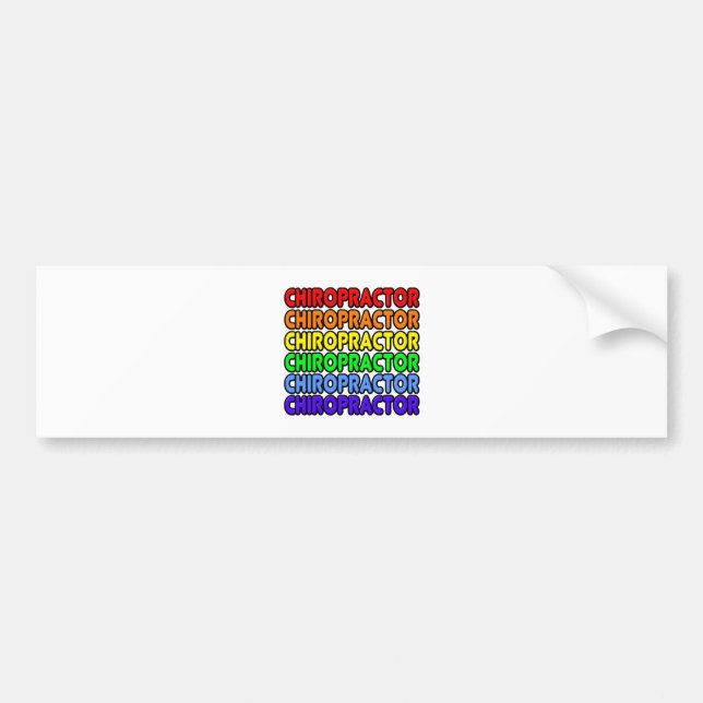 Rainbow Chiropraktor Autoaufkleber (Vorne)