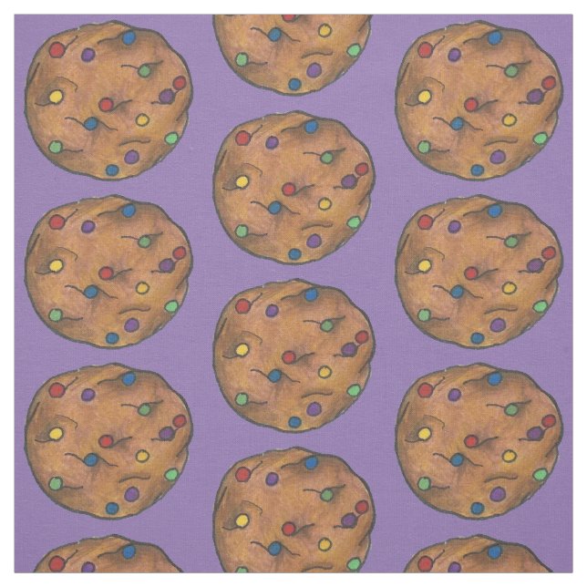 Rainbow Chocolate Chip Cookie Fabric Stoff (Muster)