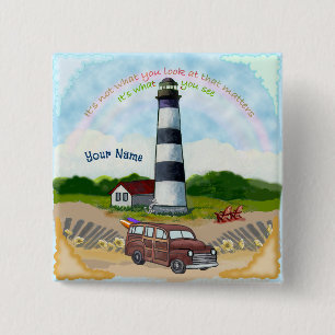 Rainbow Choice Lighthouse Button