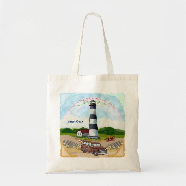 Rainbow Choice Lighthouse Totbag Tragetasche (Vorne)