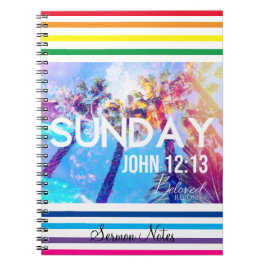 Rainbow Christlich Sermon Notes Praetjournal Notizblock