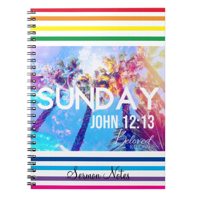 Rainbow Christlich Sermon Notes Praetjournal Notizblock (Vorderseite)