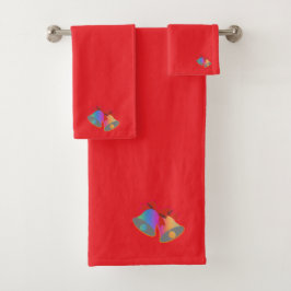 Rainbow Christmas Bells Red