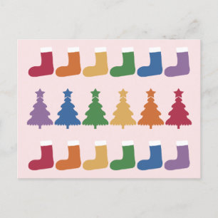 Rainbow Christmas Tree #2 Postkarte