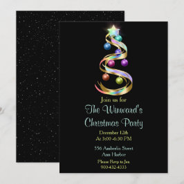 Rainbow Christmas Tree Einladung